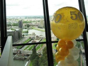De Ballonnenkoning - ballon leeftijd 50 - zilver goud