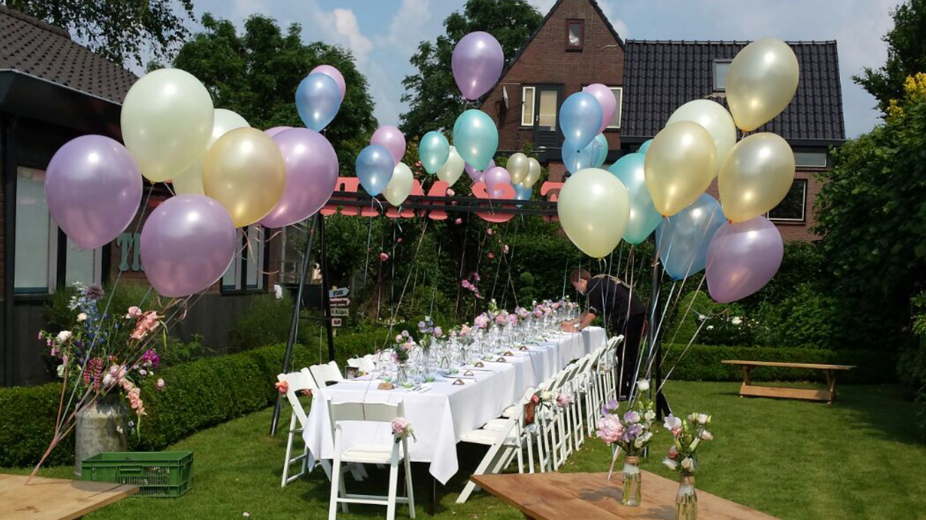 De Ballonnenkoning - Pastel tinten heliumballonnen