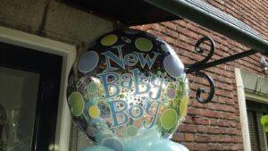 De Ballonnenkoning – new baby boy – topballon De Ballonnenkoning - new baby boy - topballon