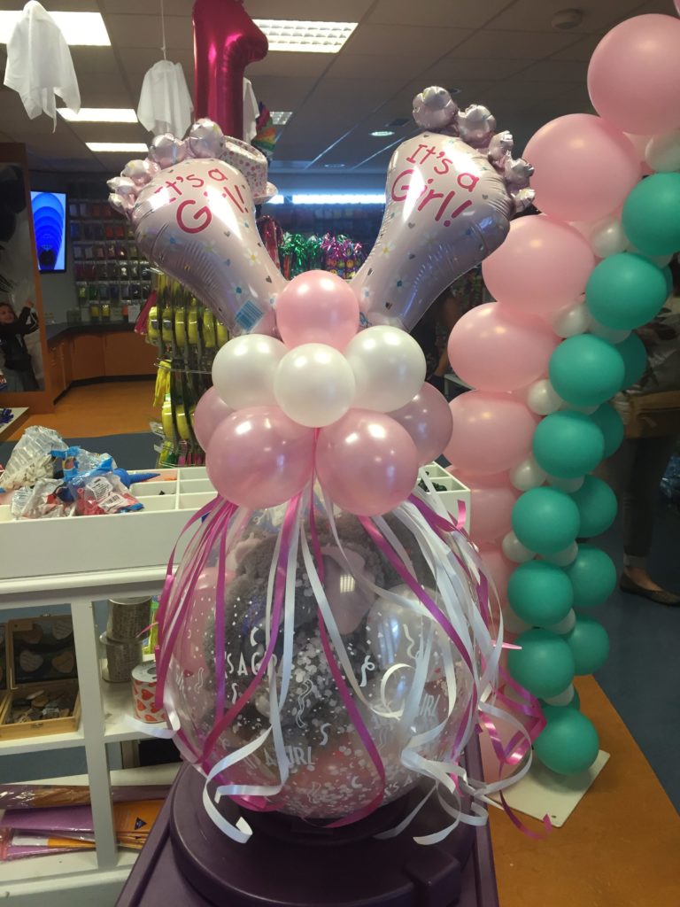 De Ballonnenkoning - cadeau ballon - geboorte meisje - roze zilver