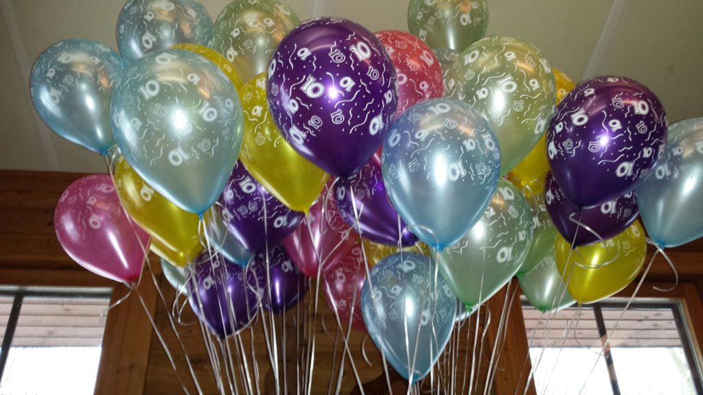 De Ballonnenkoning - ballon leeftijd 10 - diverse kleuren bedrukt