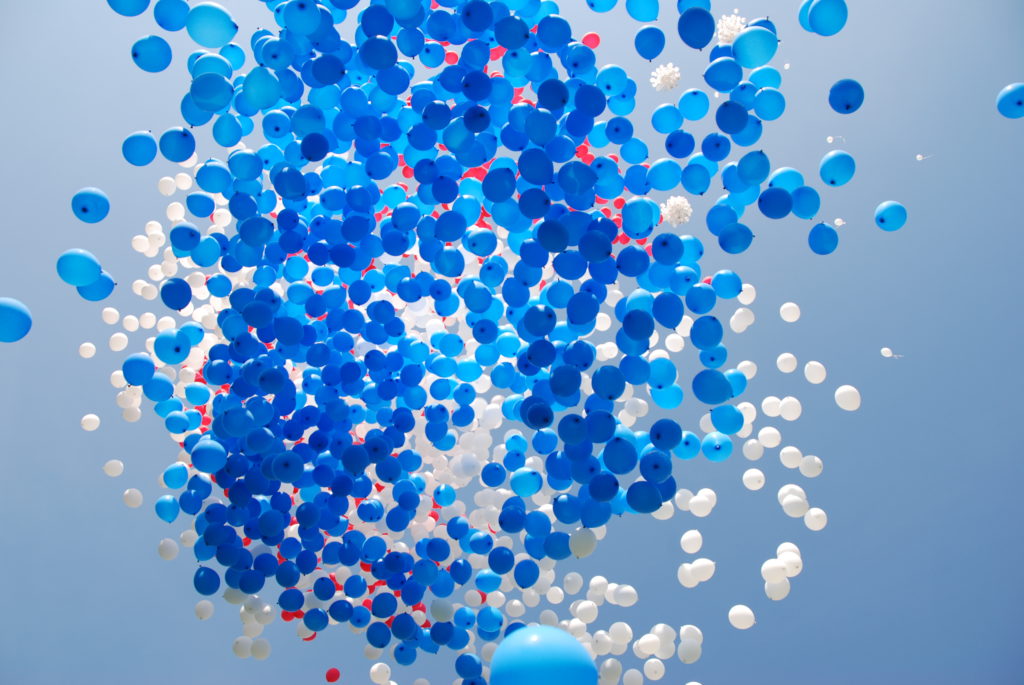 De Ballonnenkoning - ballonnen oplaten - rood wit blauw oplaten