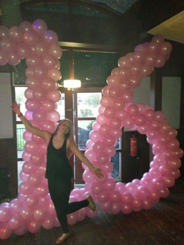 De Ballonnenkoning - ballon leeftijd 16 - roze