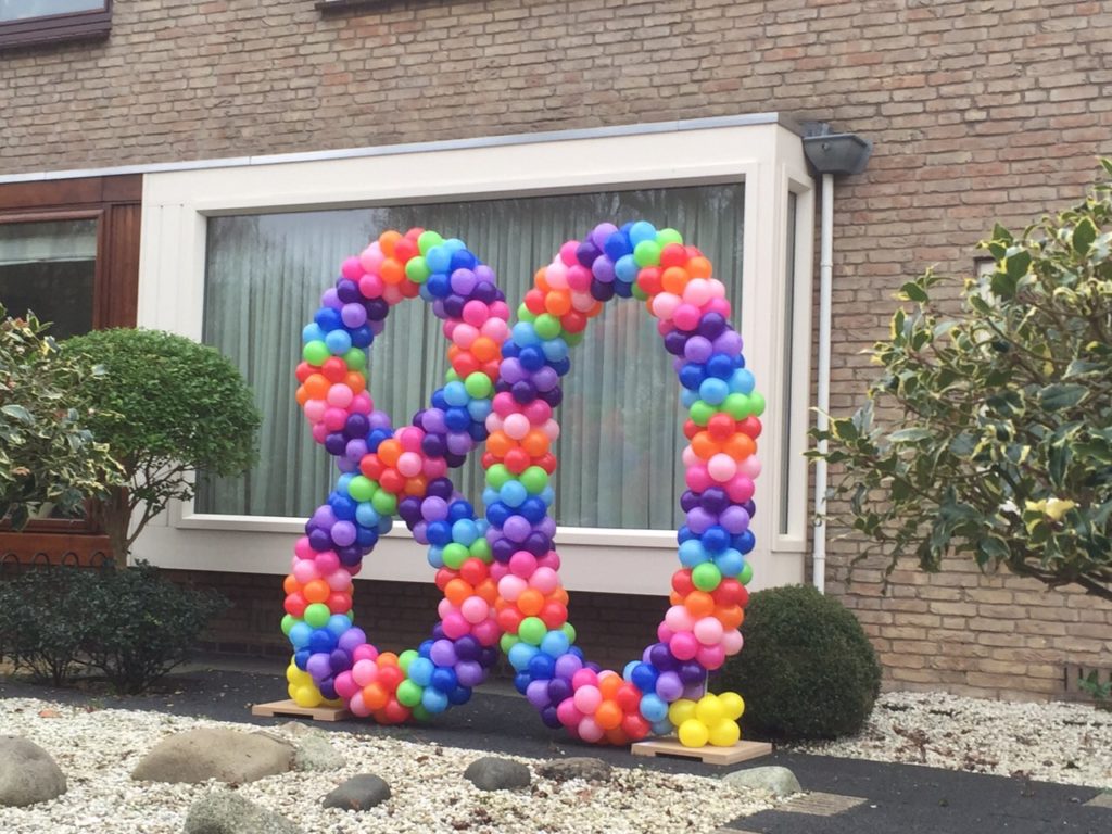 De Ballonnenkoning - ballon leeftijd 80 - diverse kleuren