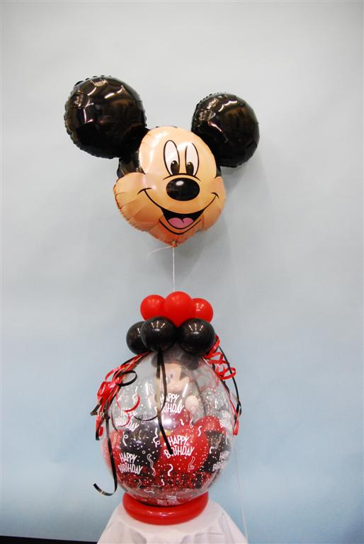 De Ballonnenkoning - cadeau ballon - mickey mouse - happy birthday - zwart rood