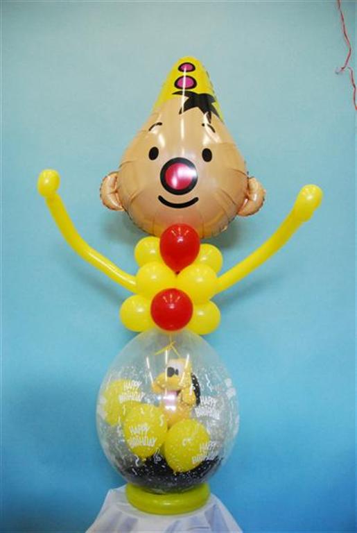 De Ballonnenkoning - cadeau ballon - happy birthday - clown - geel rood
