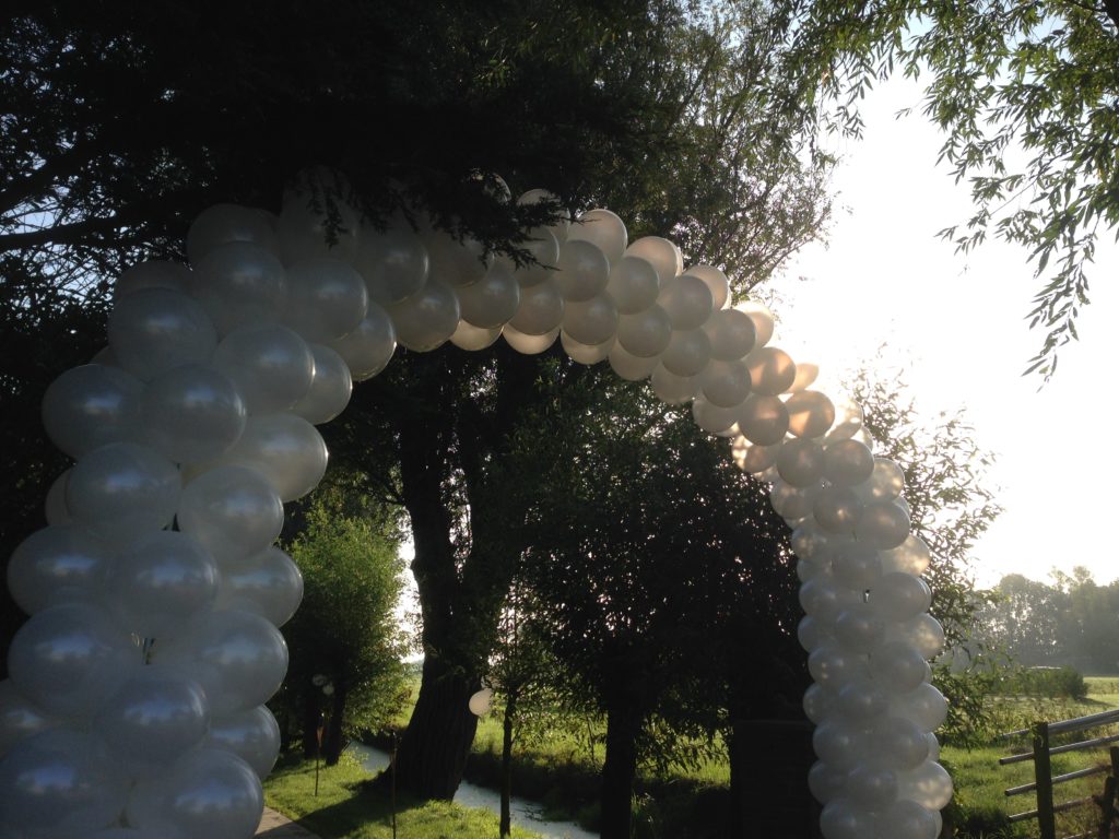 De Ballonnenkoning - ballonboog - pearl white large
