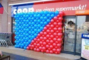 De Ballonnenkoning - ballonwand of ballonmuur - blauw rood