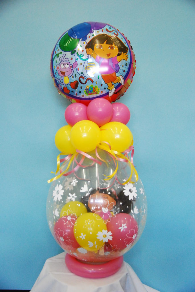 De Ballonnenkoning - cadeau ballon - verjaardag meisje - dora - geel roze