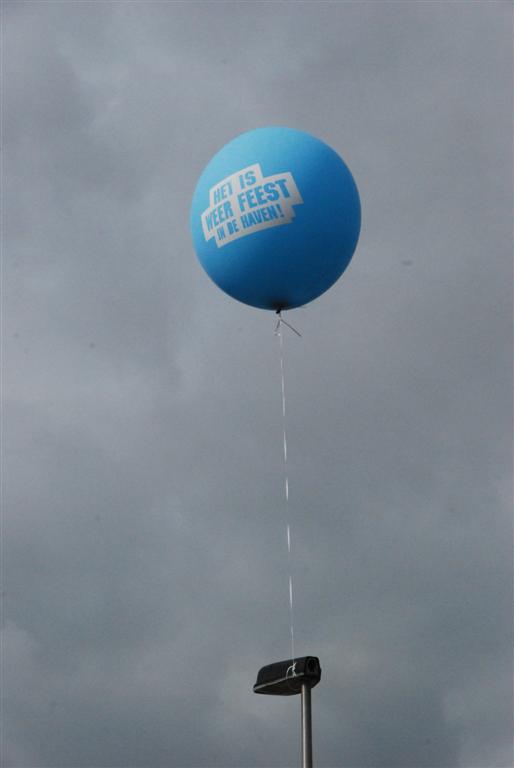 De ballonnenkoning - evenement decoratie - bedrukte topballon - licht blauw