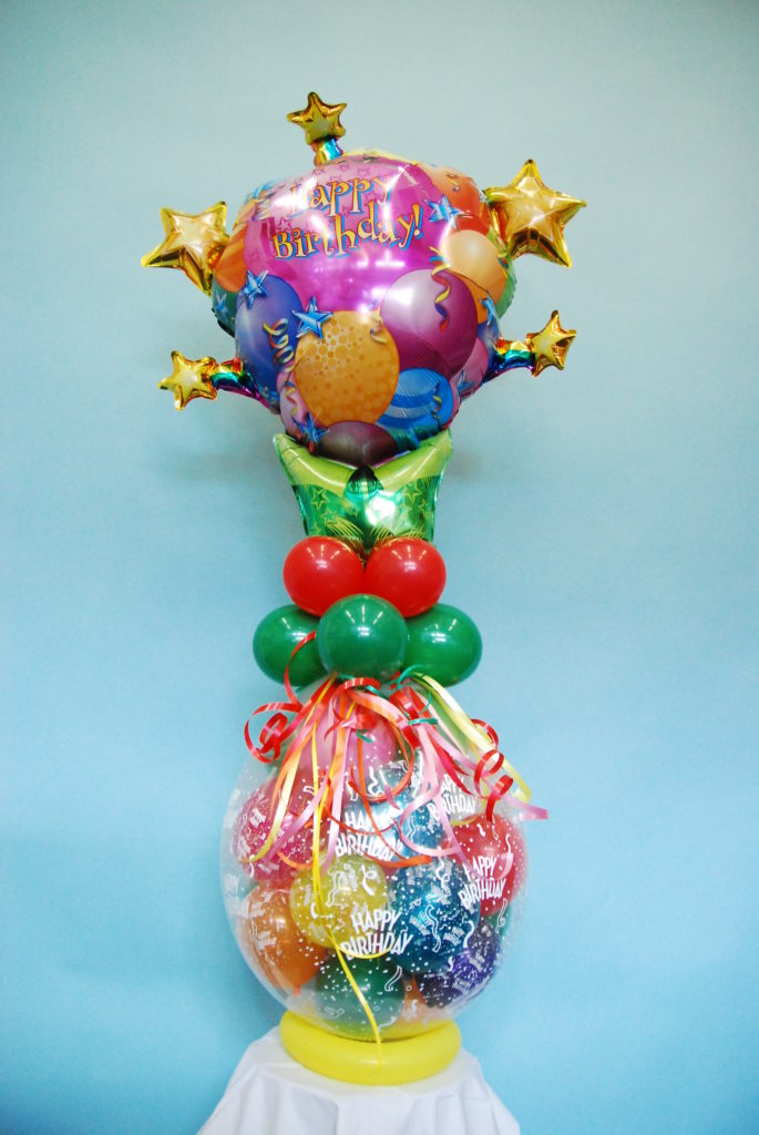 De Ballonnenkoning - cadeau ballon - happy birthday - rood groen geel blauw