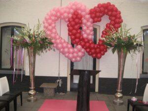 De Ballonnenkoning – ballonharten roze en magenta De Ballonnenkoning - ballonharten roze en magenta