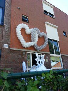 De Ballonnenkoning – 2 harten in wit en zilver De Ballonnenkoning - 2 harten in wit en zilver