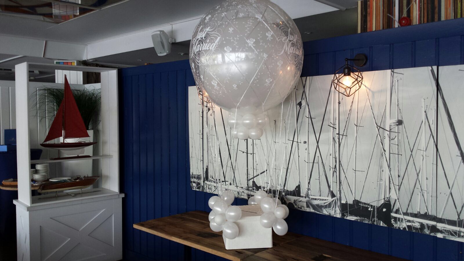 De Ballonnenkoning - ballon luchtballon - bedrukte doorzichtige topballon - zilver