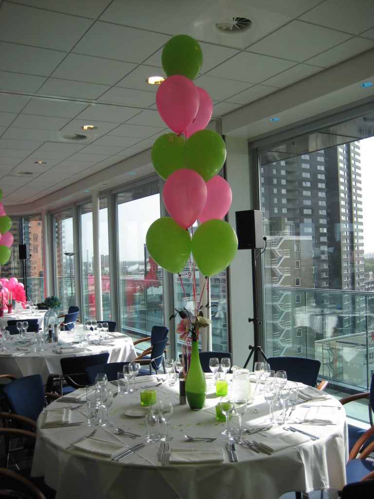 De Ballonnenkoning - Intell Rotterdam - Ballonnen in de zaal tafeldecoratie diner