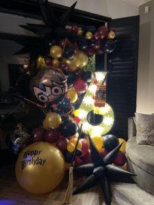 De Ballonnenkoning – Kinderverjaardag – Harry Potter Thema Lichtletters Cijfer LED 6
