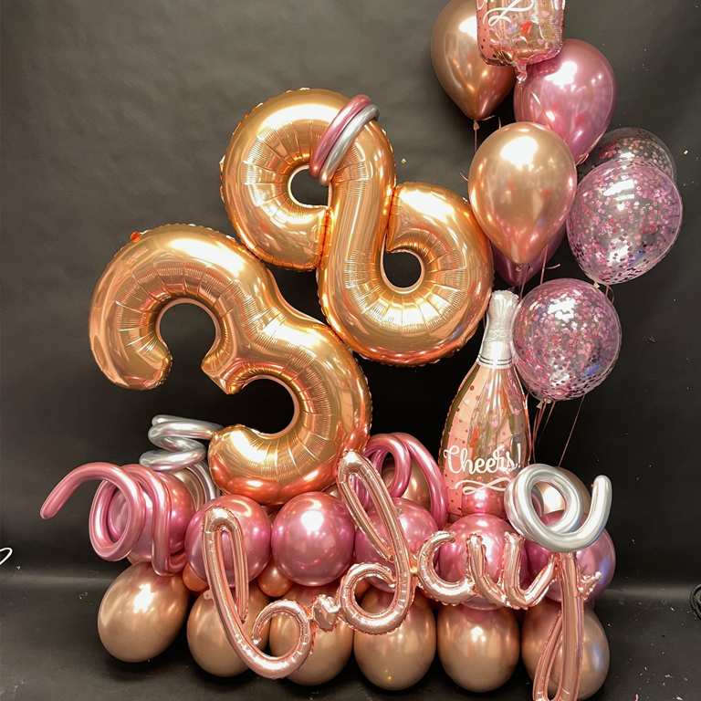 De Ballonnenkoning - ballonwand of ballonmuur - willekeurige kleuren