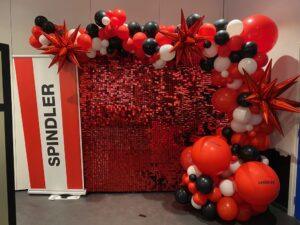 De Ballonnenkoning – Shimmerwall Rood-wit-zwart De Ballonnenkoning – Shimmerwall Rood-wit-zwart