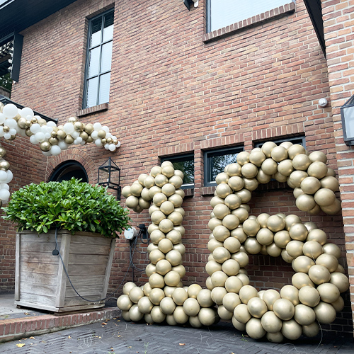 De ballonnenkoning - ballon letters - afrojack - goud