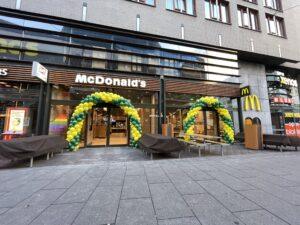 deballonnenkoning – ballonbogen groen en geel
